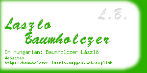 laszlo baumholczer business card